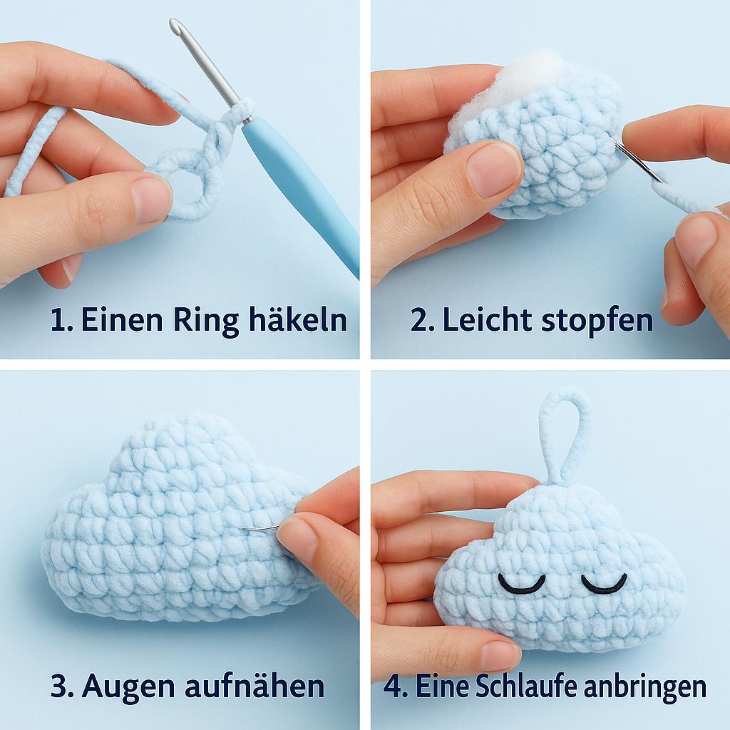 Häkelanleitung Wolkenanhänger