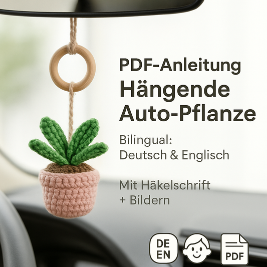 Hängende Auto-Pflanze – Plant Crochet Pattern | Car Hanging Plant