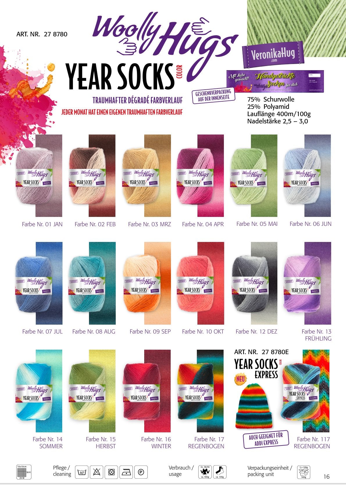 100g Woolly Hugs Yearsocks