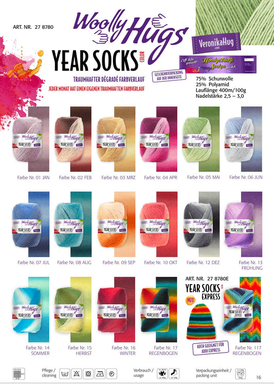 100g Woolly Hugs Yearsocks
