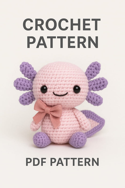 Niedlicher Axolotl – Häkelanleitung (PDF)