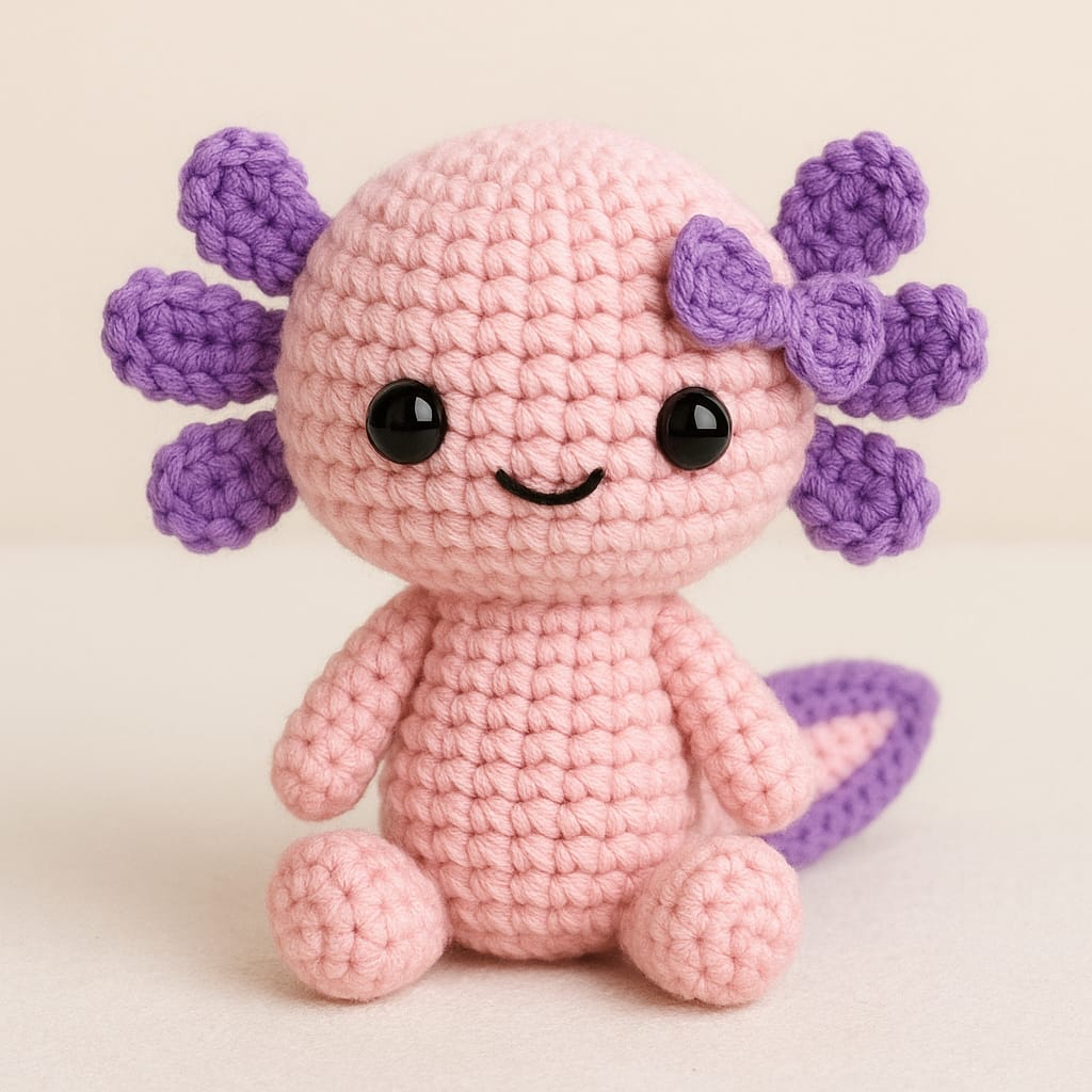 Niedlicher Axolotl – Häkelanleitung (PDF)
