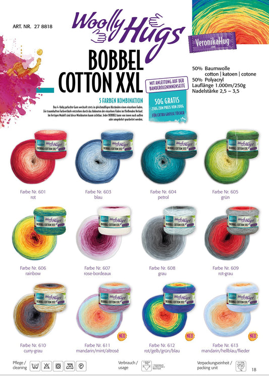 1000g Woolly Hugs Cotton XXL – Traumhafte Farbverläufe für große Projekte