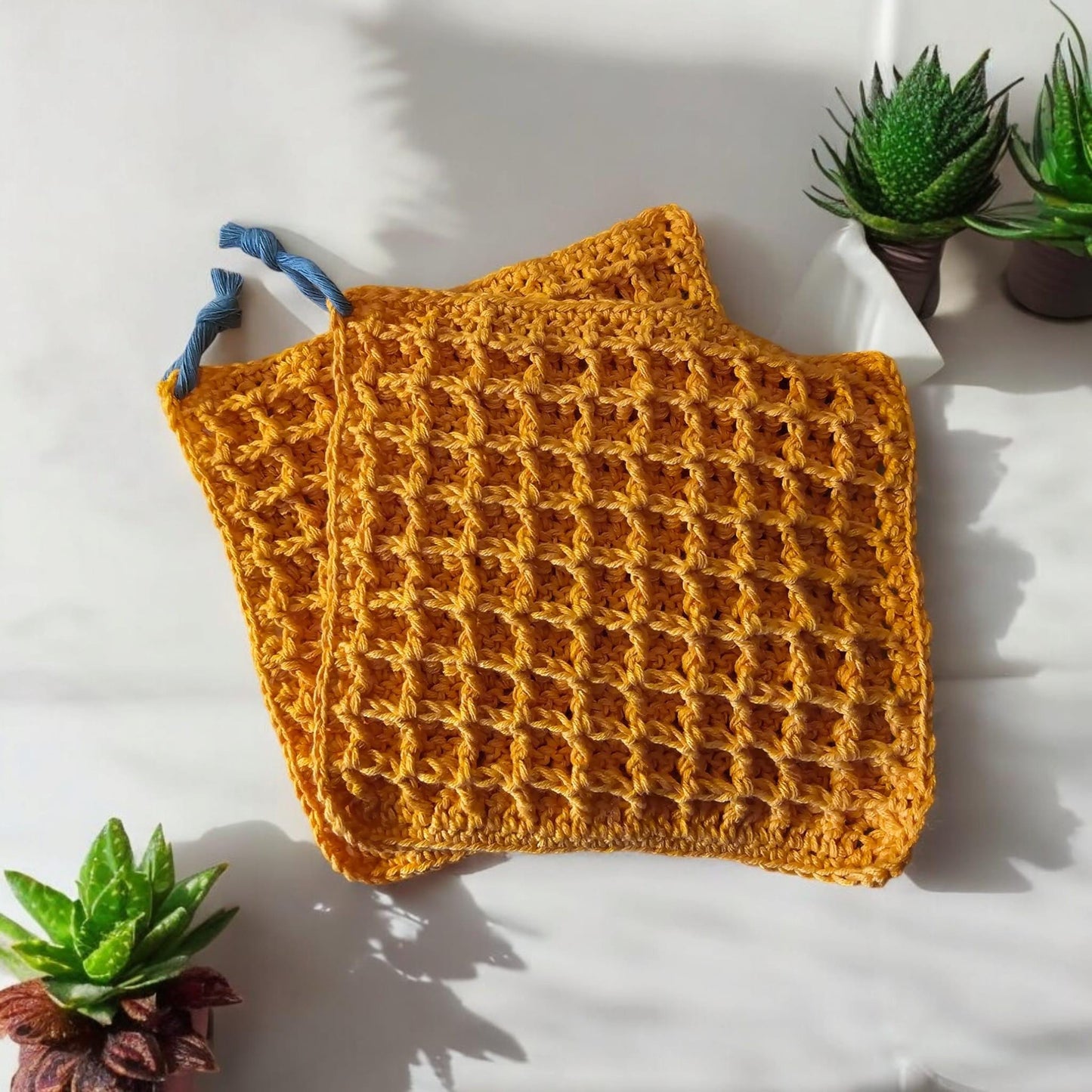 Gehäkelte Topflappen im Waffelmuster – nordisch, praktisch & stilvoll