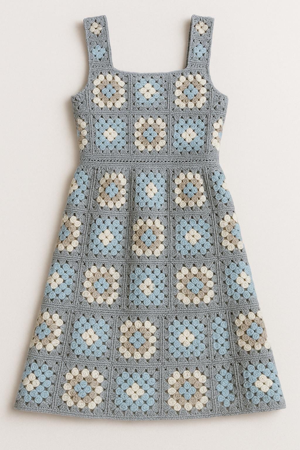 Häkelanleitung  Standkleid aus Granny Squares -  Nordic Summer Dress